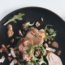 Pork Tenderloin with Arugula Endive and Walnut Vinaigrette