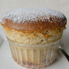 Cardamom plum souffles
