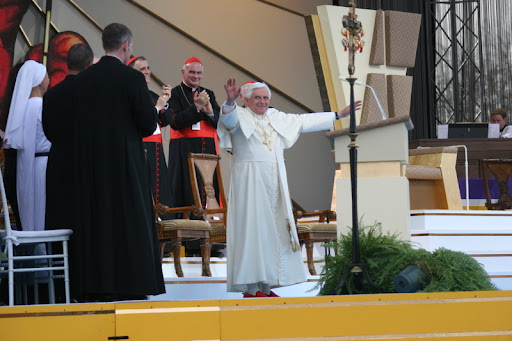 Pope Benedict Arriving