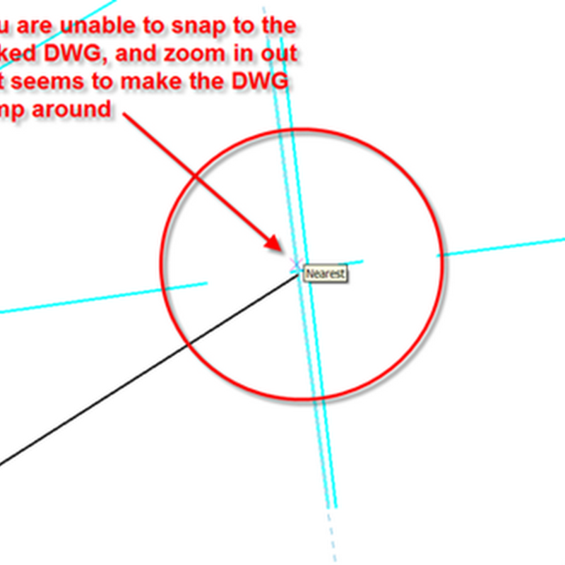 Problems linking large DWG's?