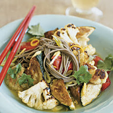 Roasted Vegetable Hot Pot with Buckwheat Noodles