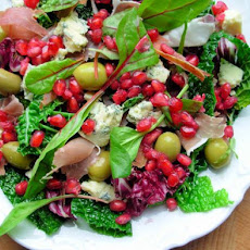 Christmas Deli Salad With Pomegranate, Parma Ham and Gorgonzola