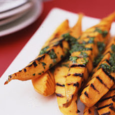 Grilled Sweet Potatoes with Lime Cilantro Vinaigrette