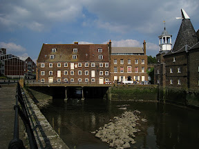 Three brick buildings