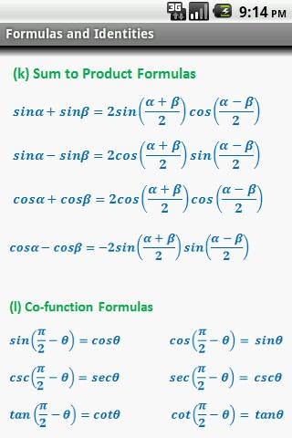 Trigonometry QuickReferencePro