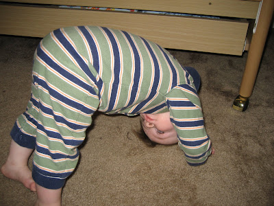 Headstand He likes to stand on his head