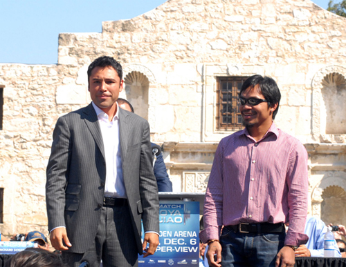 De La Hoya vs Pacquiao Alamo San Antonio Texas Promo Tour