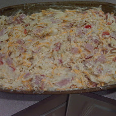 Cheesy Ham Hash Browns Casserole