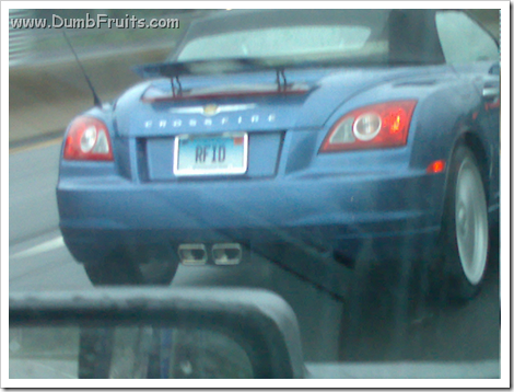 rfid licence plate for geek