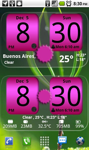 FlipClock NiceAll Pink Widget