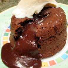 Dark Dark Chocolate Molten Cake w/ Fluer de Sel