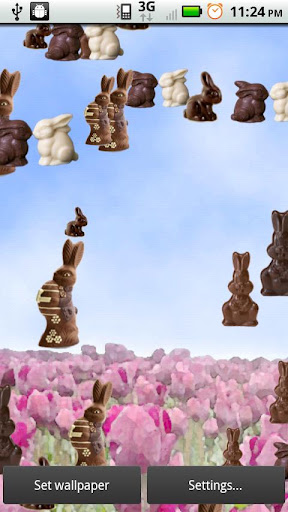 【免費個人化App】Chocolate Easter Bunnies Live-APP點子