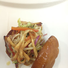 Grilled Miso-Glazed Fish Sandwich with Asian Slaw & Miso Dressing