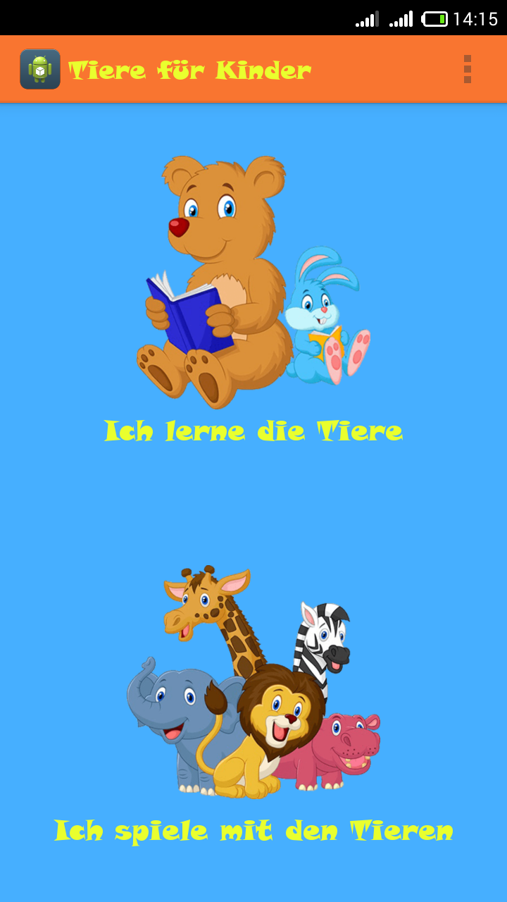 Android application Animals for Kids screenshort