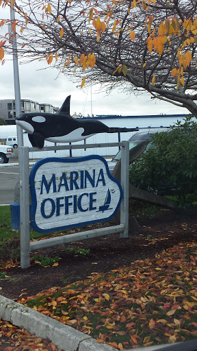 Des Moines Marina Office Sign
