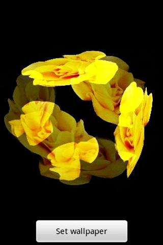 3D yellow rose