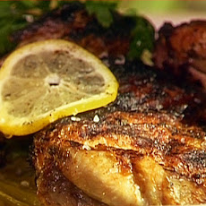 Organic Chicken Cooked under a Brick