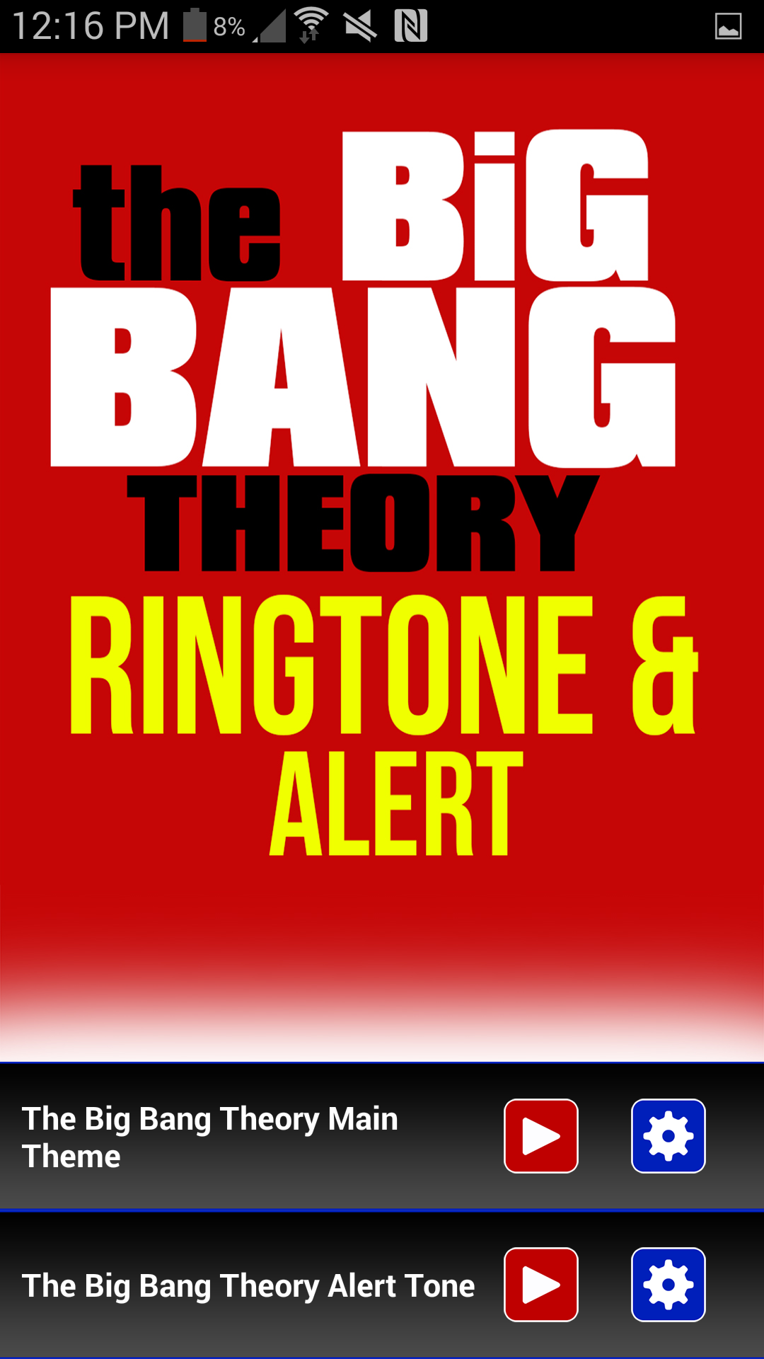 Android application The Big Bang Theory Ringtone screenshort