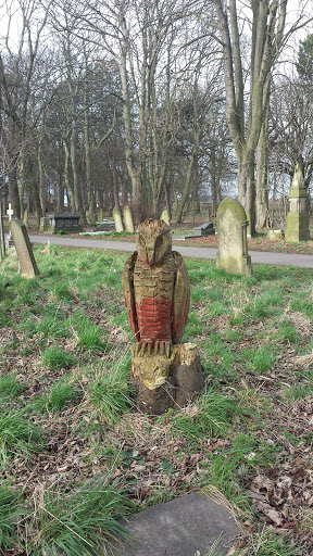 Wooden Owl Sculpture