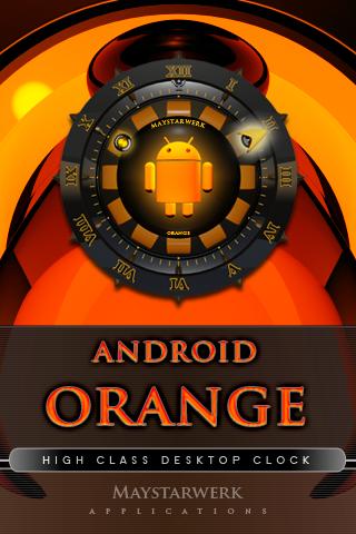 orange clock desktop clock