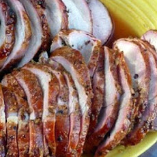 Spicy Beer-Brined Rotisserie Pork Loin