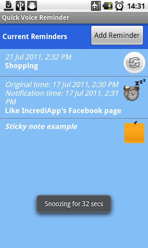 【免費工具App】Quick Voice Reminder Widget-APP點子