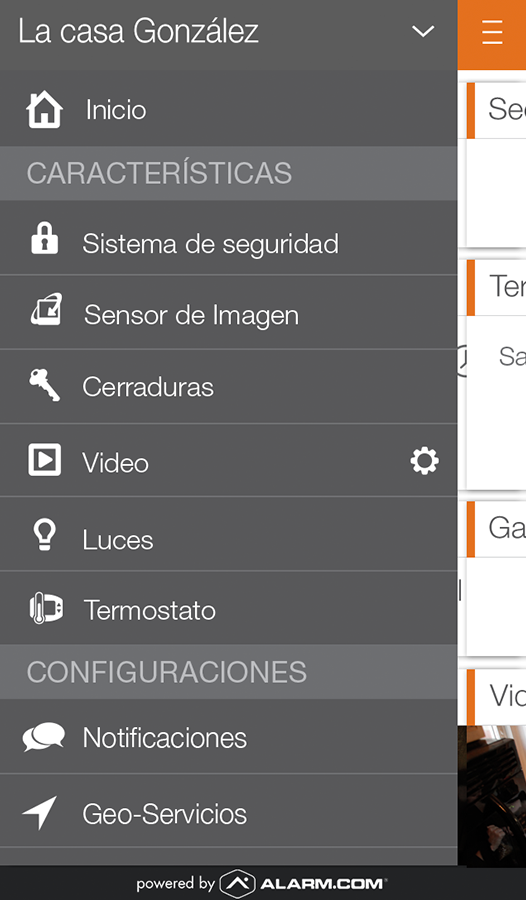 Android application Alarm.com screenshort