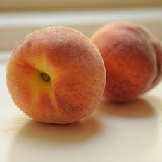 Peaches with Creme Fraiche, Brown Sugar, Cinnamon and Nutmeg