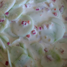 Sour Cream Cucumber Salad
