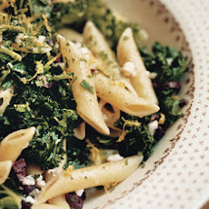 Penne with Green Olives and Feta