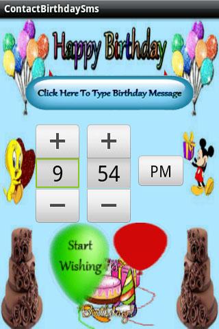 Contact Birthday Sms