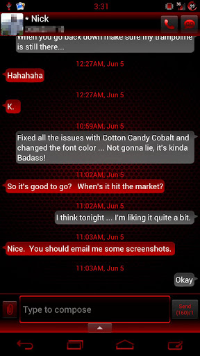 【免費個人化App】GO SMS Crimson Cobalt Theme-APP點子