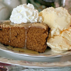 Streusel Topped Gingerbread With Butter Sauce