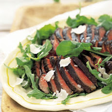 Porterhouse Steaks with Arugula and Parmesan Cheese