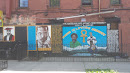 Marcus Garvey, Malcolm X, Family and Friends Mural