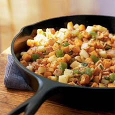 Sweet Potato and Canadian Bacon Hash