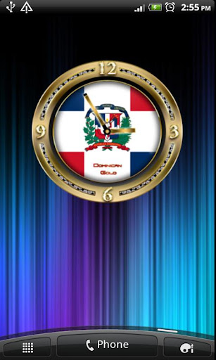 DOMINICAN REPUBLIC GOLD Clock