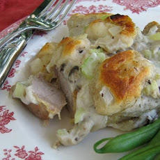 Biscuit Stuffing Pork Chops