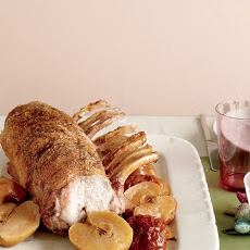 Bone-In Pork Roast with Apples and Gremolata
