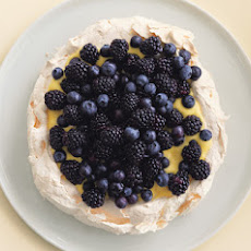 Pavlova with Lemon Curd and Berries