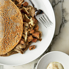 Savory Buckwheat Crepes with Ham and Mornay Sauce