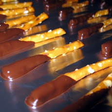 Linda's Chocolate Dipped Pretzel Rods