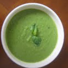 Pea and leek soup
