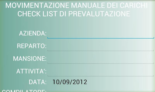 prevalutazione NIOSH