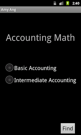 Accounting Math