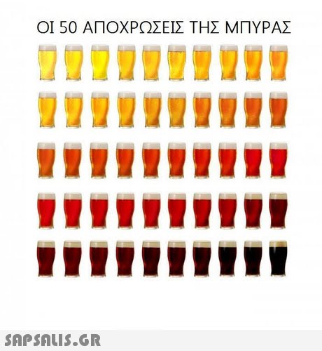 ΟΙ 50 ΑΠΟΧΡΩΣΕΙΣ ΤΗΣ ΜΠΥΡΑΣ
