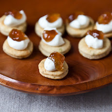 Herbed Biscuit Bites with Ricotta Cream and Onion Jam