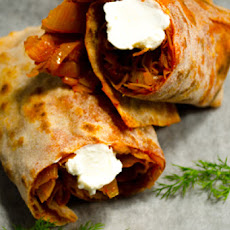 Turkish Gozleme with Leeks