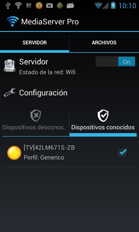 Android application Media Server Pro screenshort