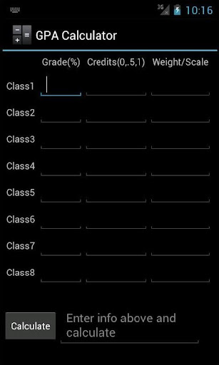 GPA Calculator ToGo